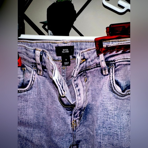 River Island Acid Wash Light Purple Skinny Jeans - Picture 4 of 5